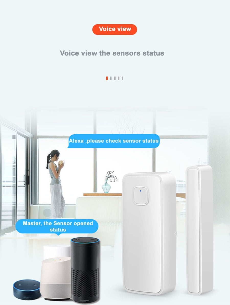 Tuya Wifi Door Window Sensor Smart Home Security Alarm Detector Alexa Google-14