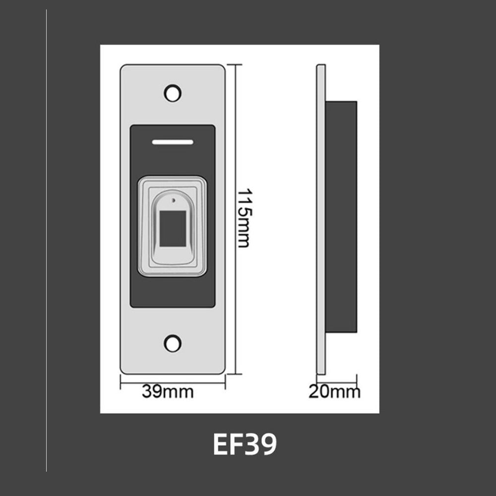 Embedded Waterproof DC12V Fingerprint+ 13.56MHz IC Standalone Access Controller