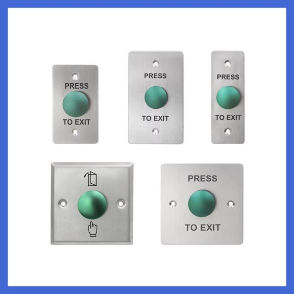 Mushroom Head Self Resetting 86 type Stainless Steel Access Control Switch Panel