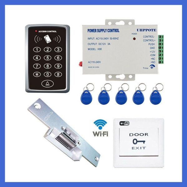 2.4G WiFi Door Access Control Keypdad Kit with Electric Fail-Secure Strike Lock