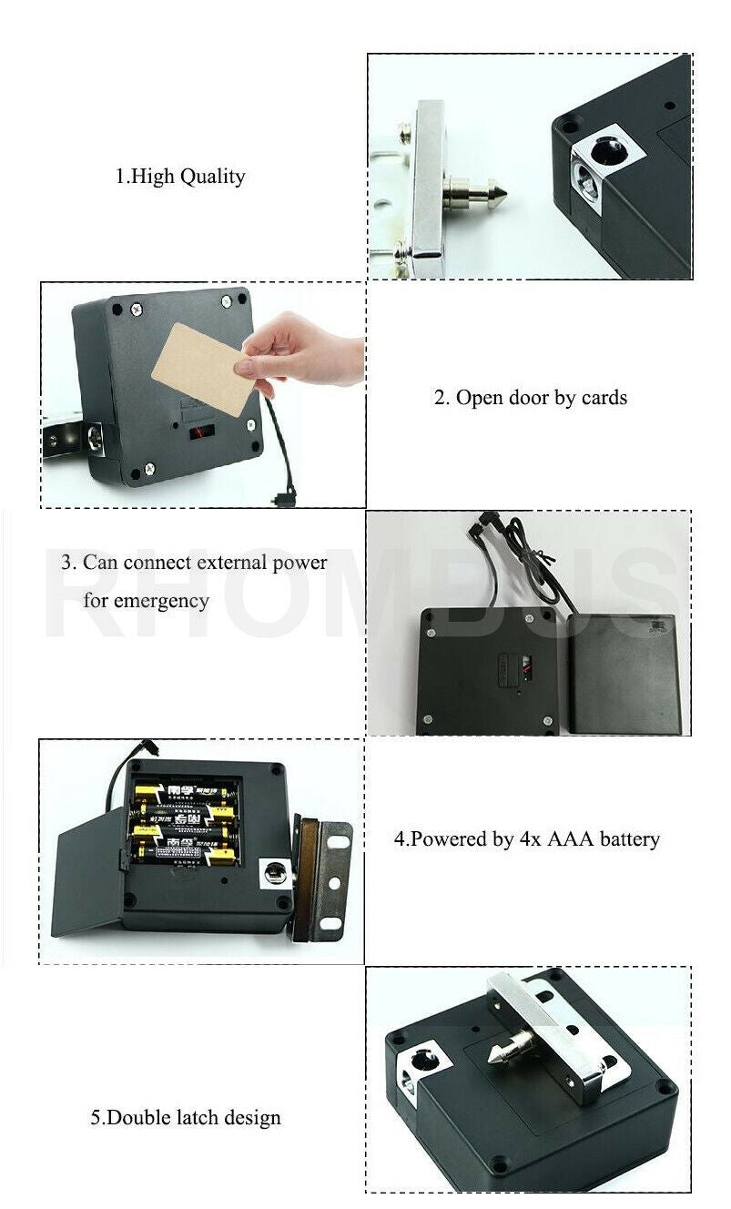 Electronic Cabinet Smart Lock,RFID,13.56MHz,IC Card 