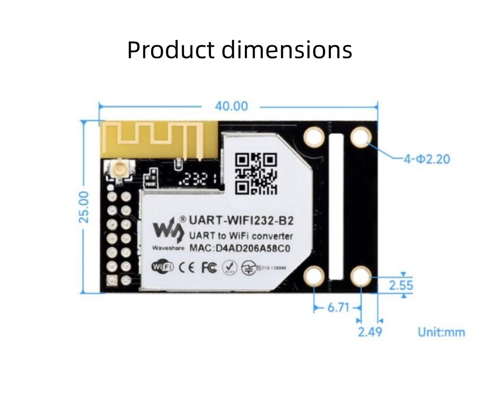 Industrial-grade WiFi module  Ethernet  embedded UART serial port server Modbus gateway
