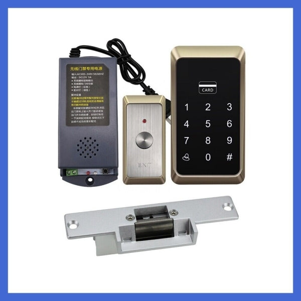 Wiring-free Wireless 1K User 125KHz EM/ID Standalone Access Control+Strick lock