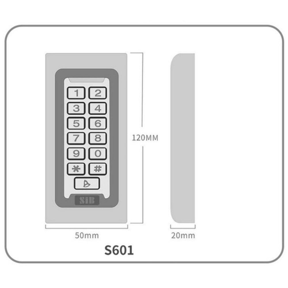 WiFi Tuya App Metal Keypad 125KHz EM/ID Standalone Access Controller