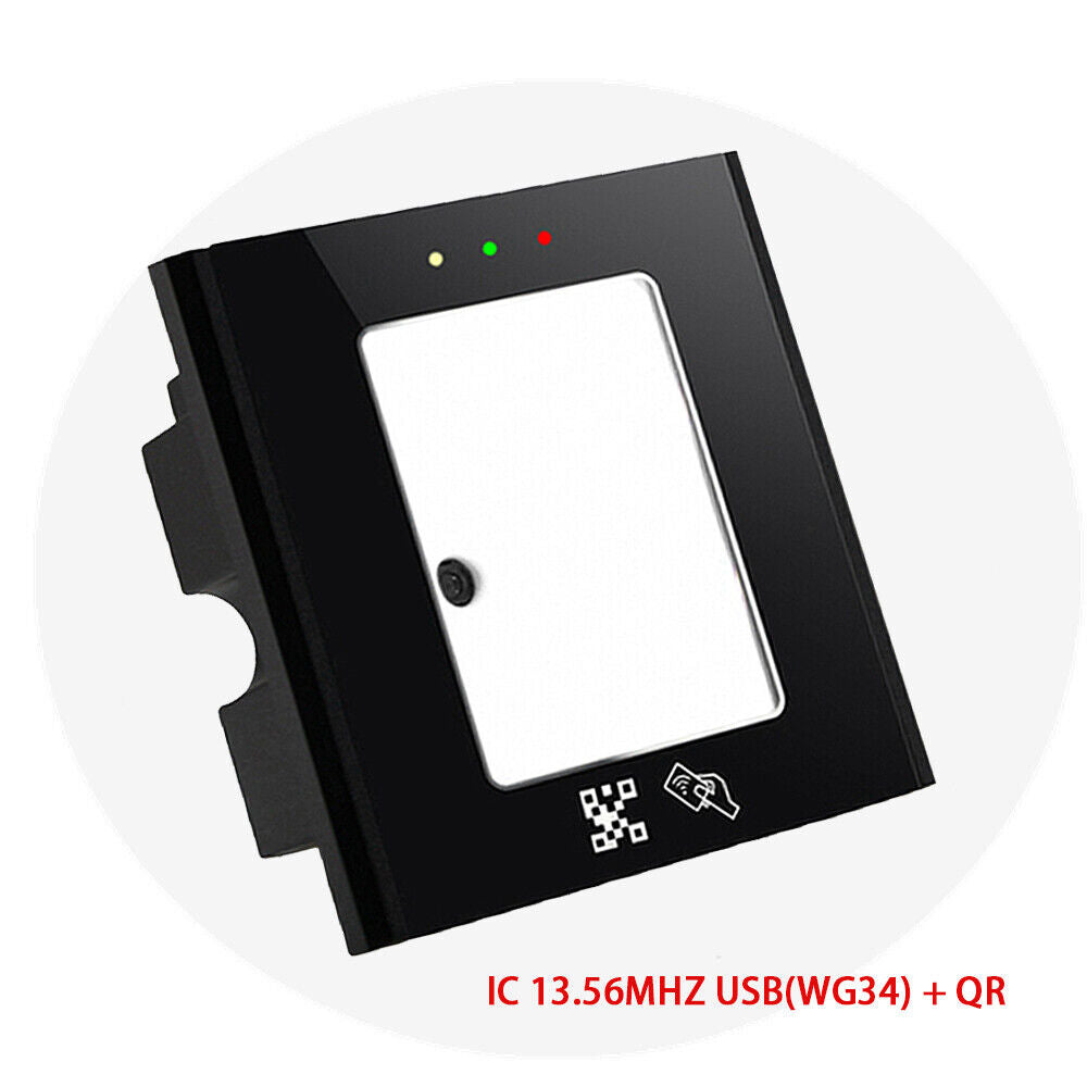 QR Code RFID Reader USB 125khz Wiegand Sensor Proximity Tempered glass Automatic