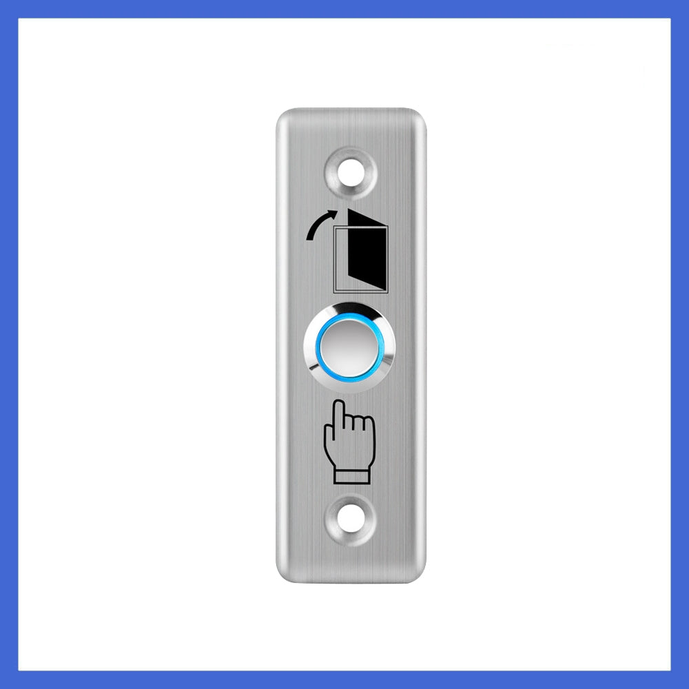 Stainless Steel ，Blue Backlight ，Normally open ，Access control Exit PUSH Button