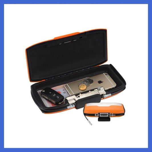 Portable Sports Storage Beach Safe Box ,Combination Lock,Safety Cable Key,key safe box