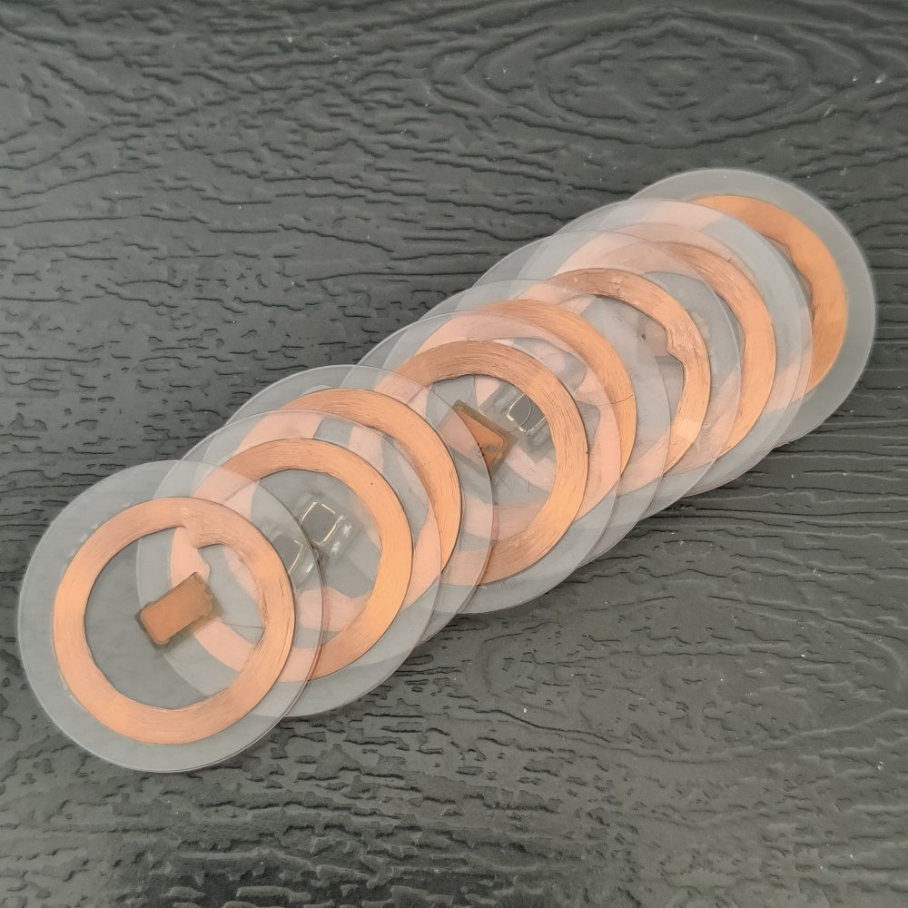 Ф25mm，125KHZ，RFID，T5557/T5577，transparent，Proximity，Coin Fobs Tags