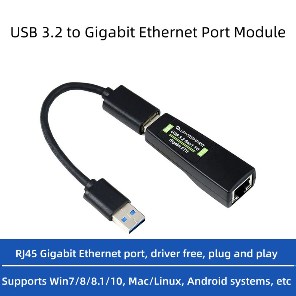 USB 3.2 Gen1 TO Gigabit Ethernet Converter, Driver-Free