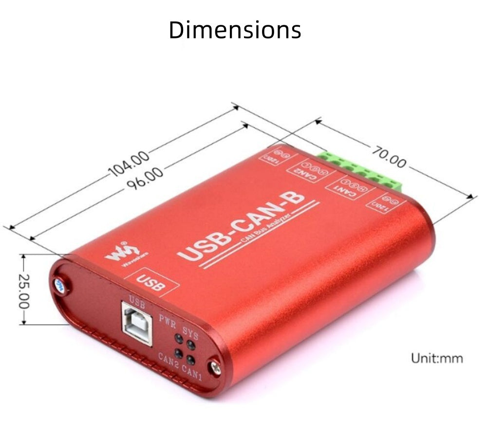 Industrial-grade USB to CAN-bus communication module/CAN bus data analyzer/interface card