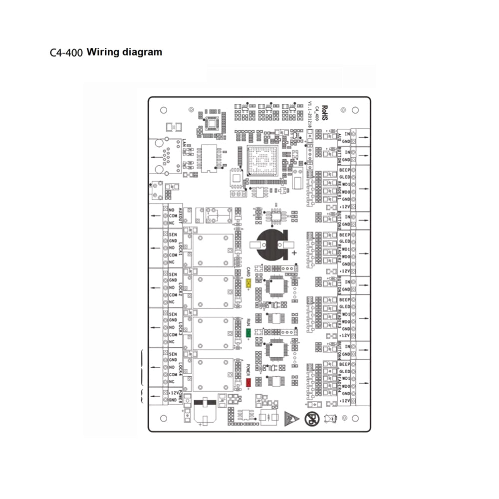 ZK WAN/LAN TCP/IP C4 series Professional RFID Card Reader Access Control Pannel