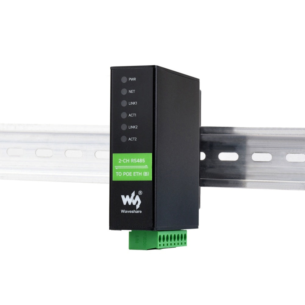 Industrial isolated RS485 dual serial port Module  RS485 to RJ45 Ethernet port/PoE port  Modbus gateway bidirectional transparent transmission