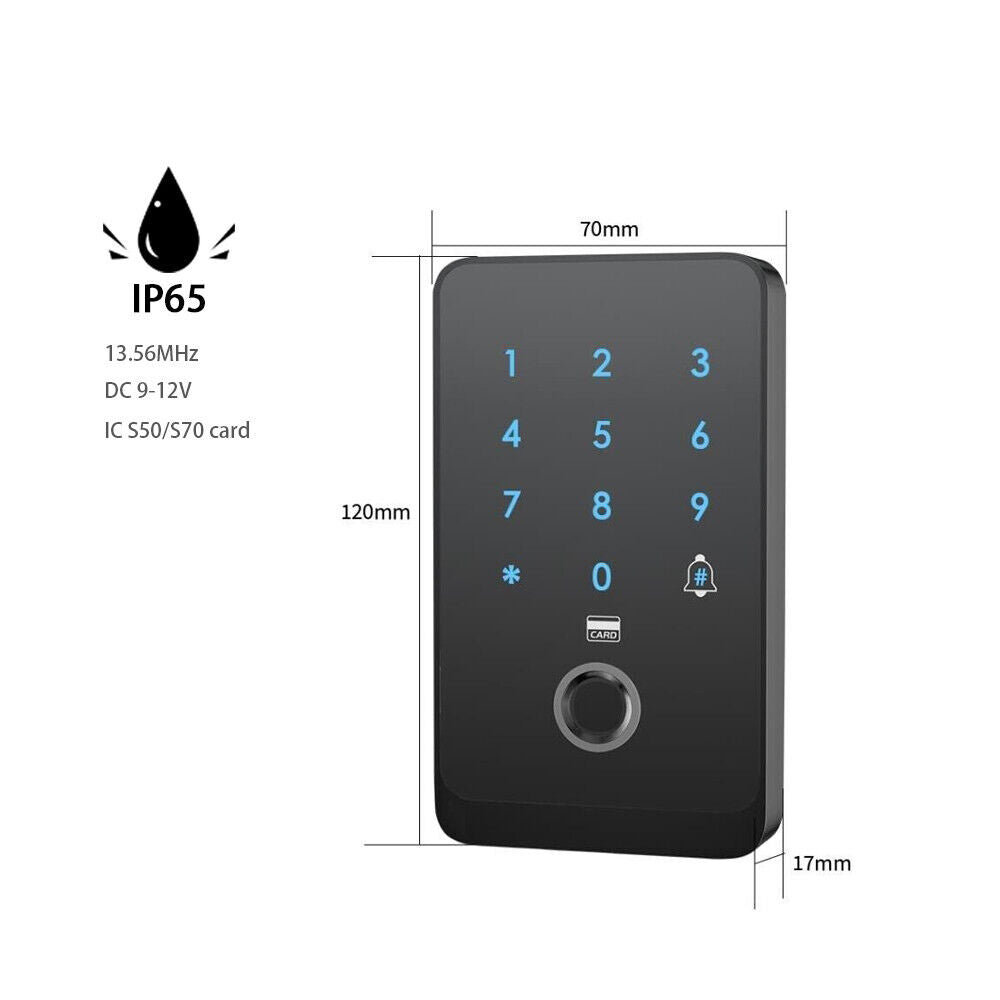 Waterproof,Fingerprint,CAR,PIN,13.56MHz,IC card,RFID Standalone Access Control