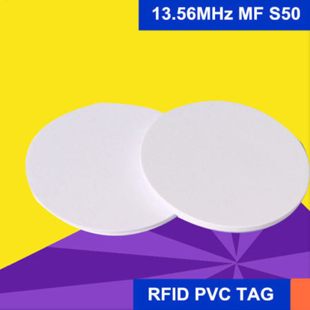 Ф25mm,13.56MHz,MF1,S50,Sticker,RFID Round tag