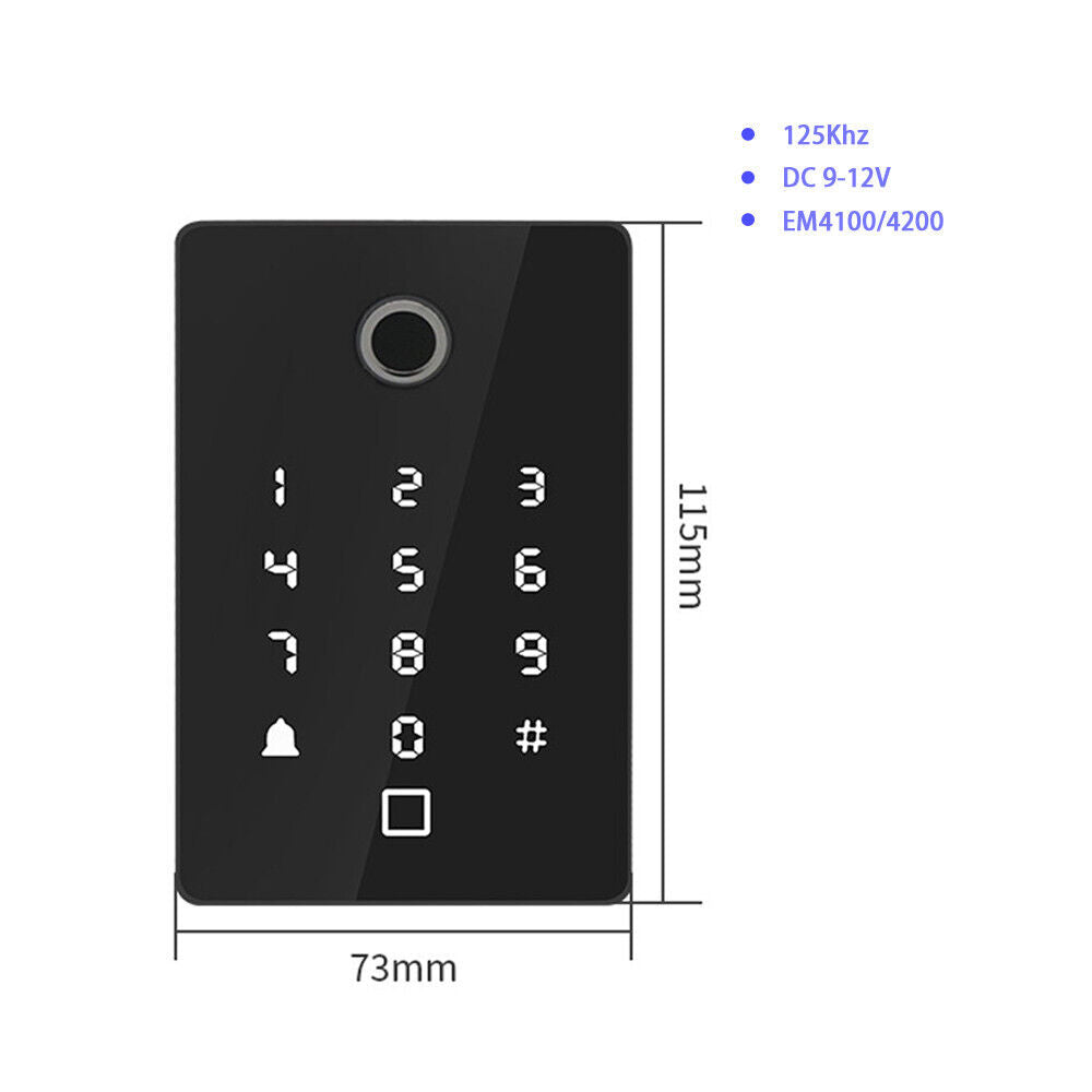 Fingerprint，125KHz， EM 1K USER， RFID， Standalone Access Controller，9V-12V DC