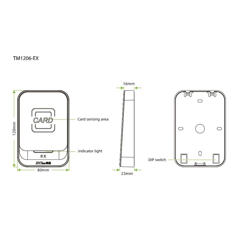 Metal Framed Tempered Glass IP67 Explosion-proof ID/IC RFID Access Card Reader