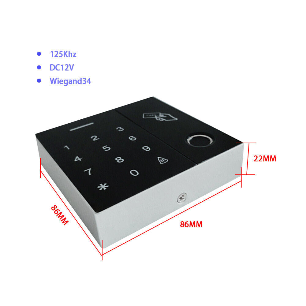 Touch,Keypad,Fingerprint,EM4100,125Khz,reader ,Standalone Access Control