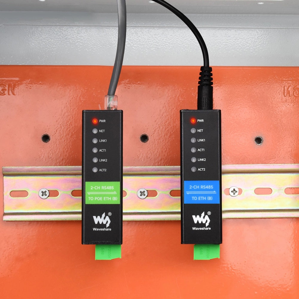 Industrial isolated RS485 dual serial port Module  RS485 to RJ45 Ethernet port/PoE port  Modbus gateway bidirectional transparent transmission