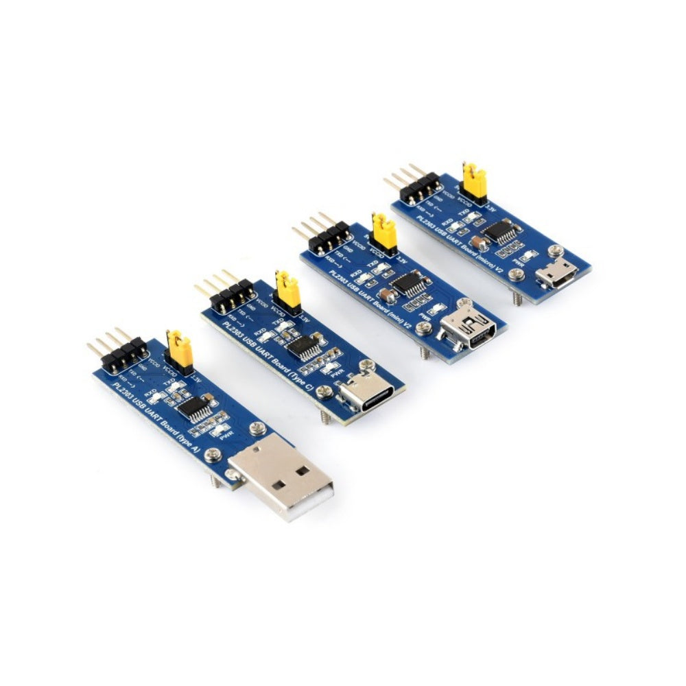 PL2303 USB To UART (TTL) Communication Module, Micro / Mini / Type A / Type C Connector