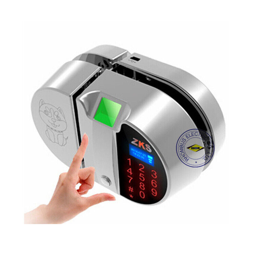 Open Hole ，Double open Fingerprint，password glass door lock for Access control