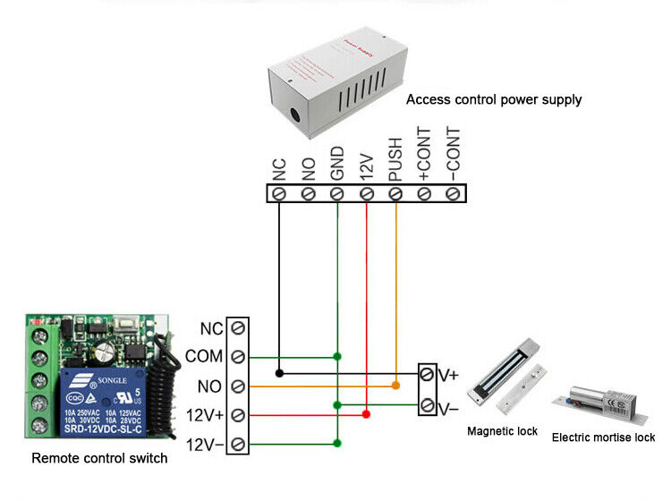 Automatic 12V Dual Four Way Multi-Channel Metal Remote Control Access Switch