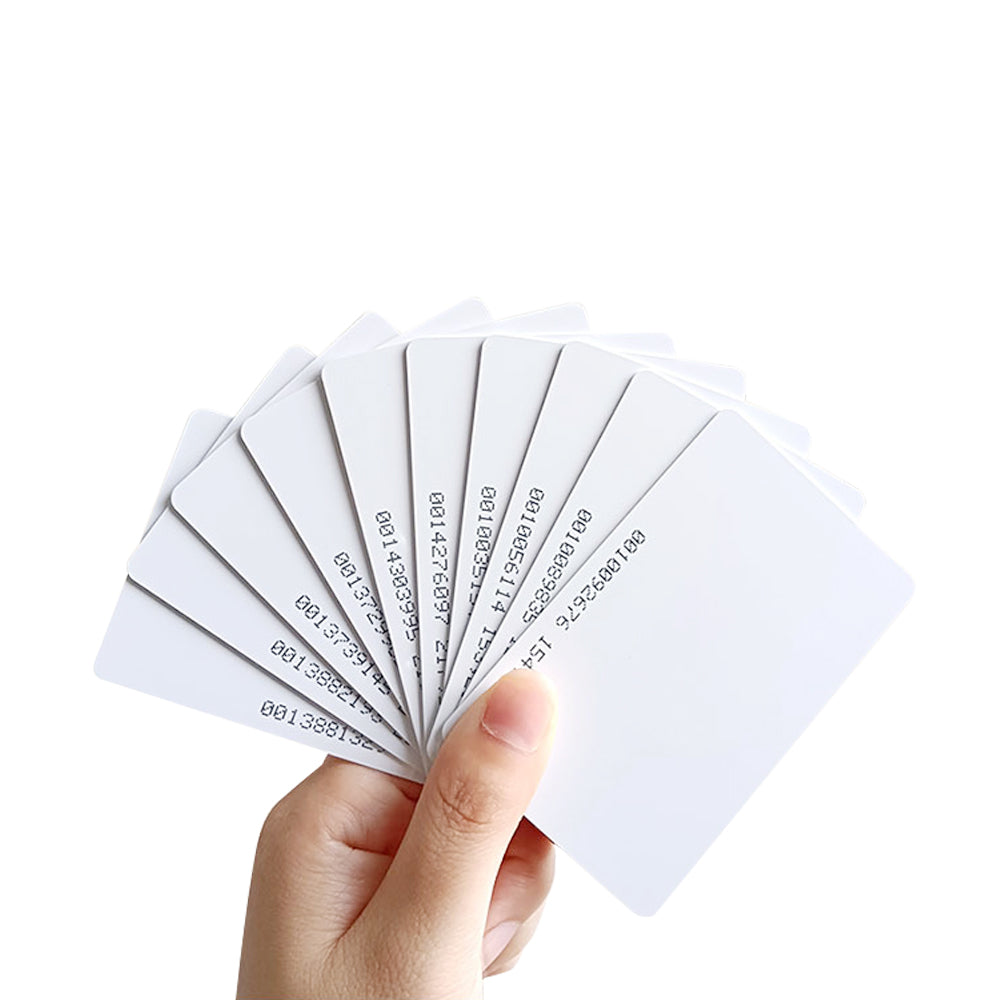 White ID Card , tag Number Printed RFID 0.8mm Thin Card