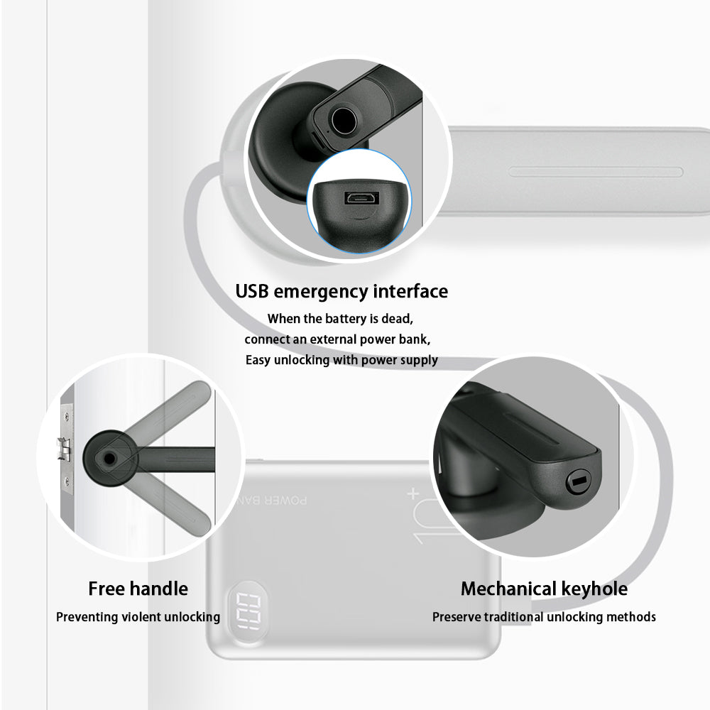 Single Latch Fingerprint Lock /Wooden Door Ball Lock Replaces Smart Lock
