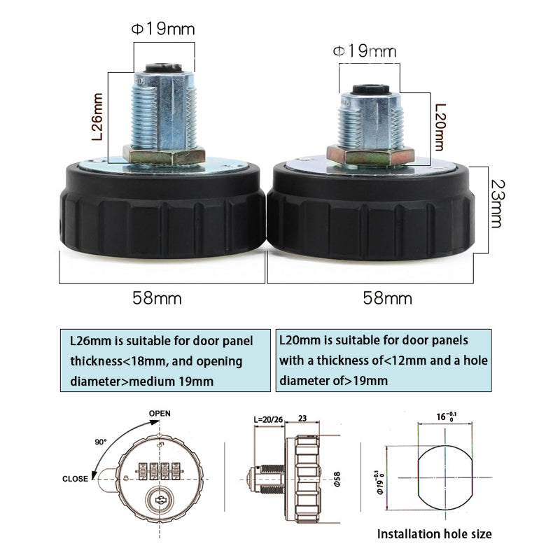 Cabinet Door Lock,Password Lock,key