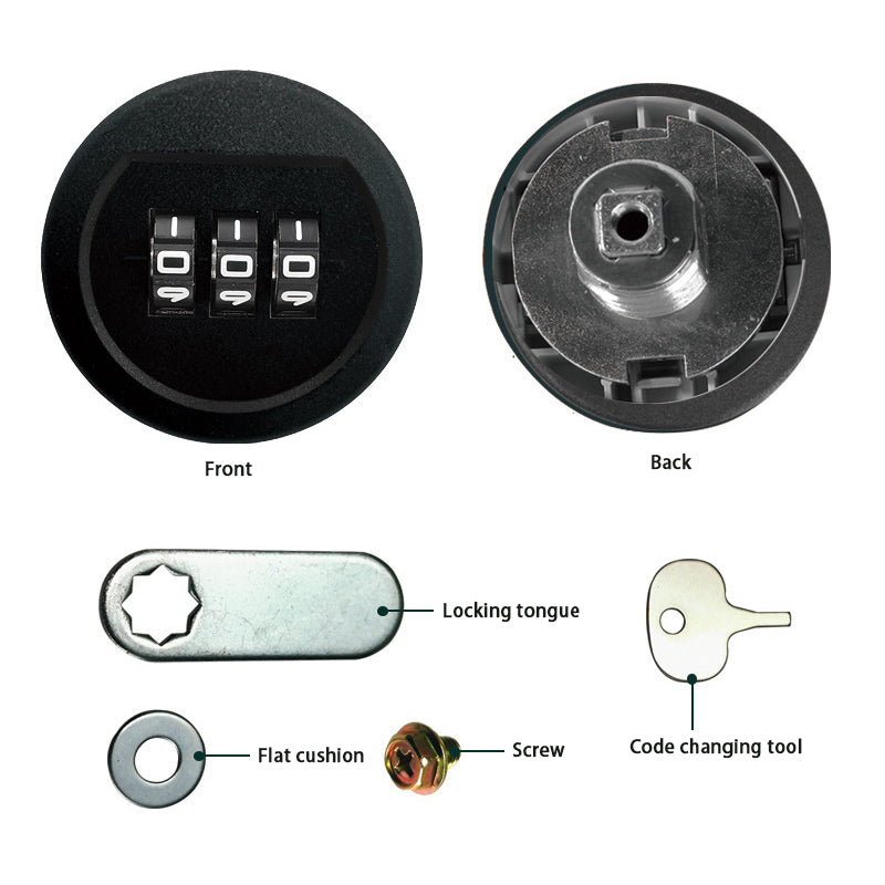 Triple Mechanical Tongue Code Lock,Metal,Wooden,Cabinet Lock,password lock