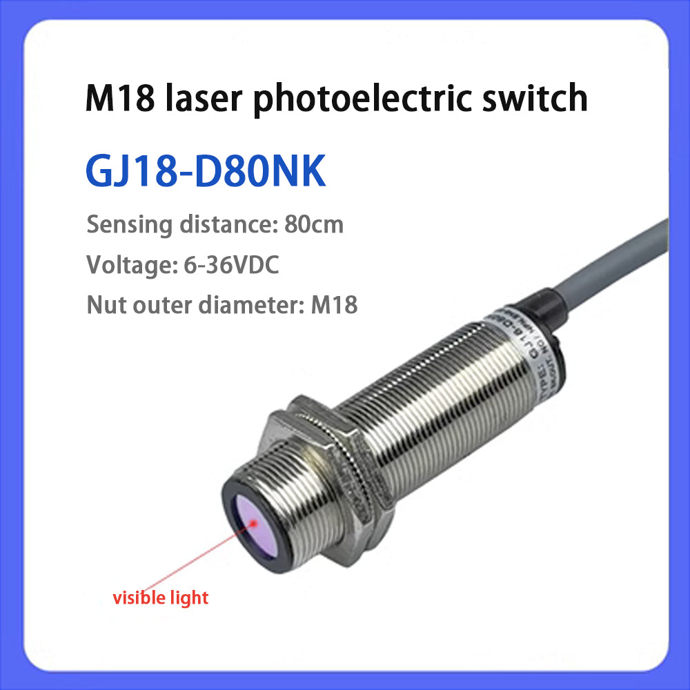 Laser Diffuse Reflection Photoelectric Switch , Remote Infrared Sensor