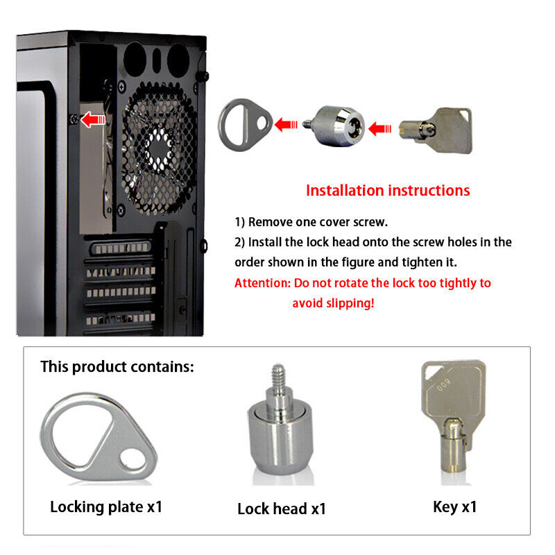 Key Type Desktop Lock ,Computer Case Lock ,Internet Cafe Office Management Lock