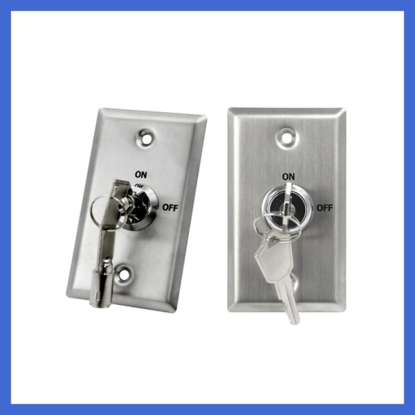 86*50 Stainless Steel Single/Double Pole Emergency Access Control Switch & Key