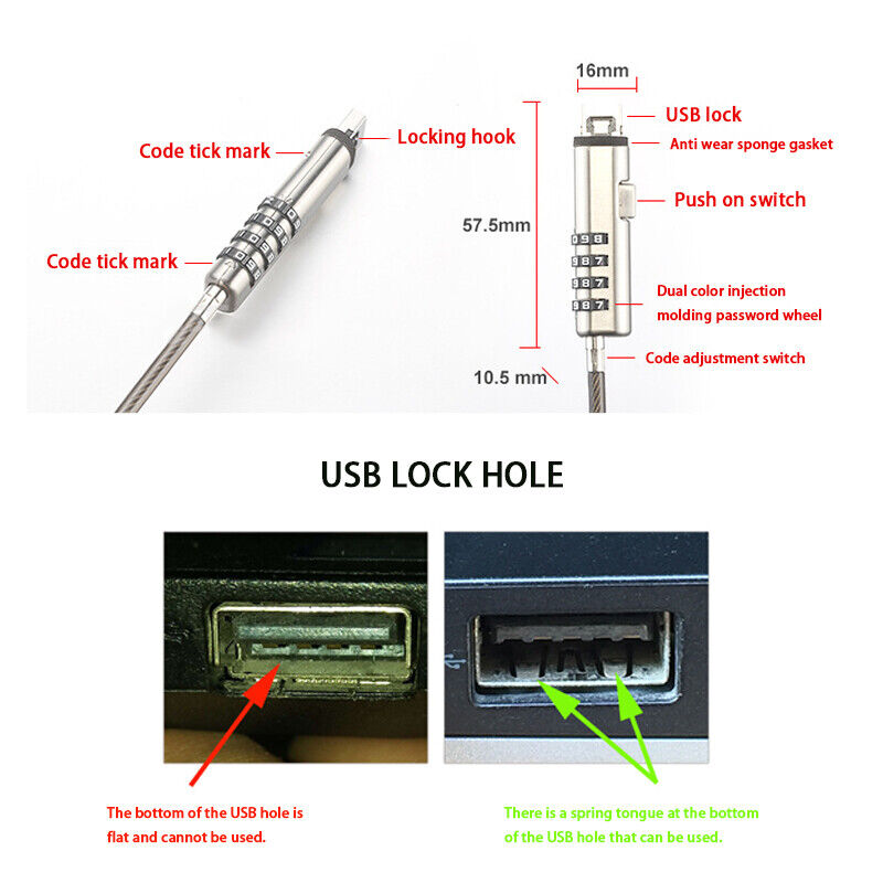 Multi Key Laptop Lock,Laptop Lock,Anti-Theft Llock
