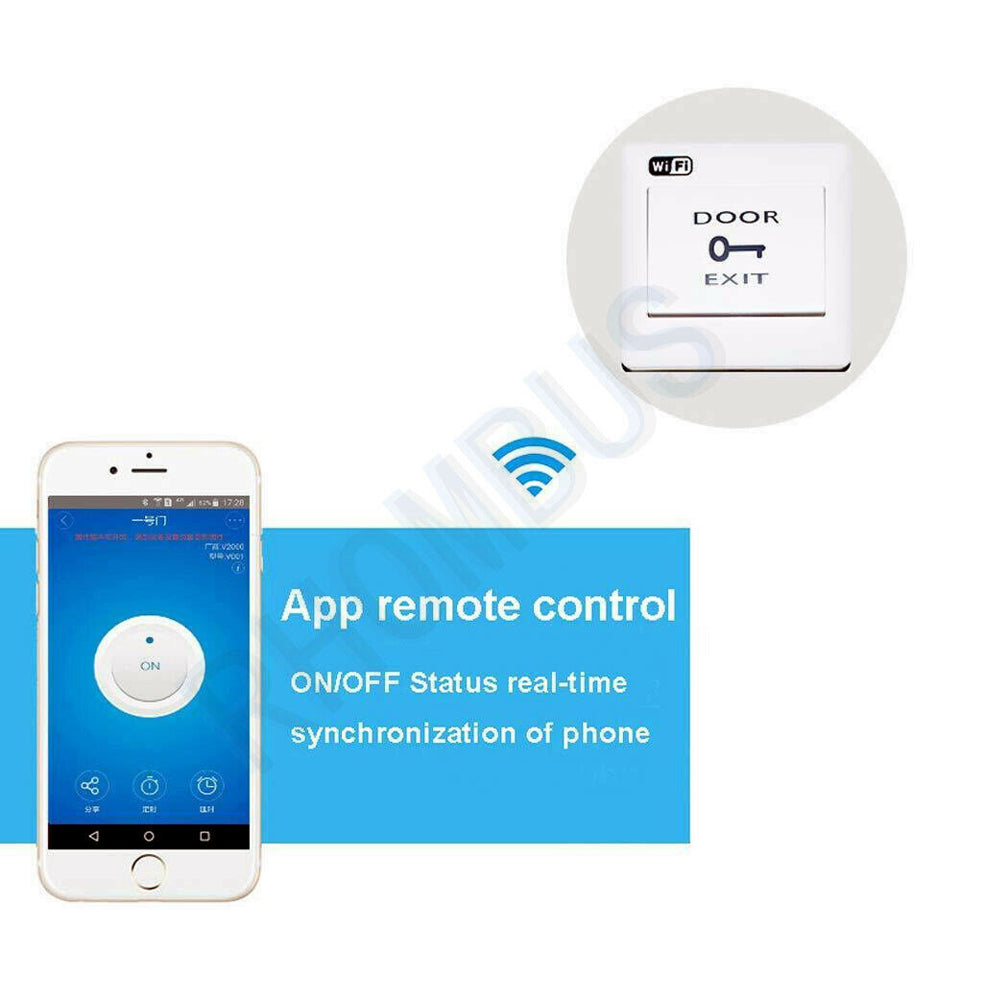 Access Control ，WiFi Module， Exit Button， Door Release Switch with Mobile App