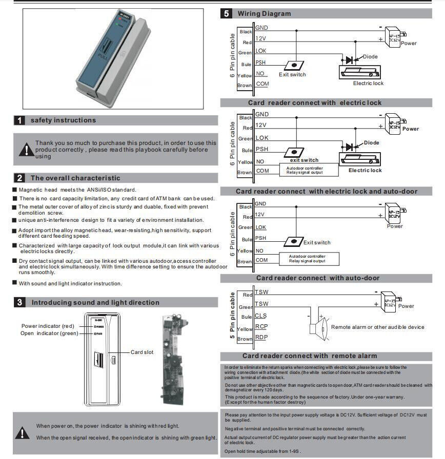 DC12V，Standalone Access Control