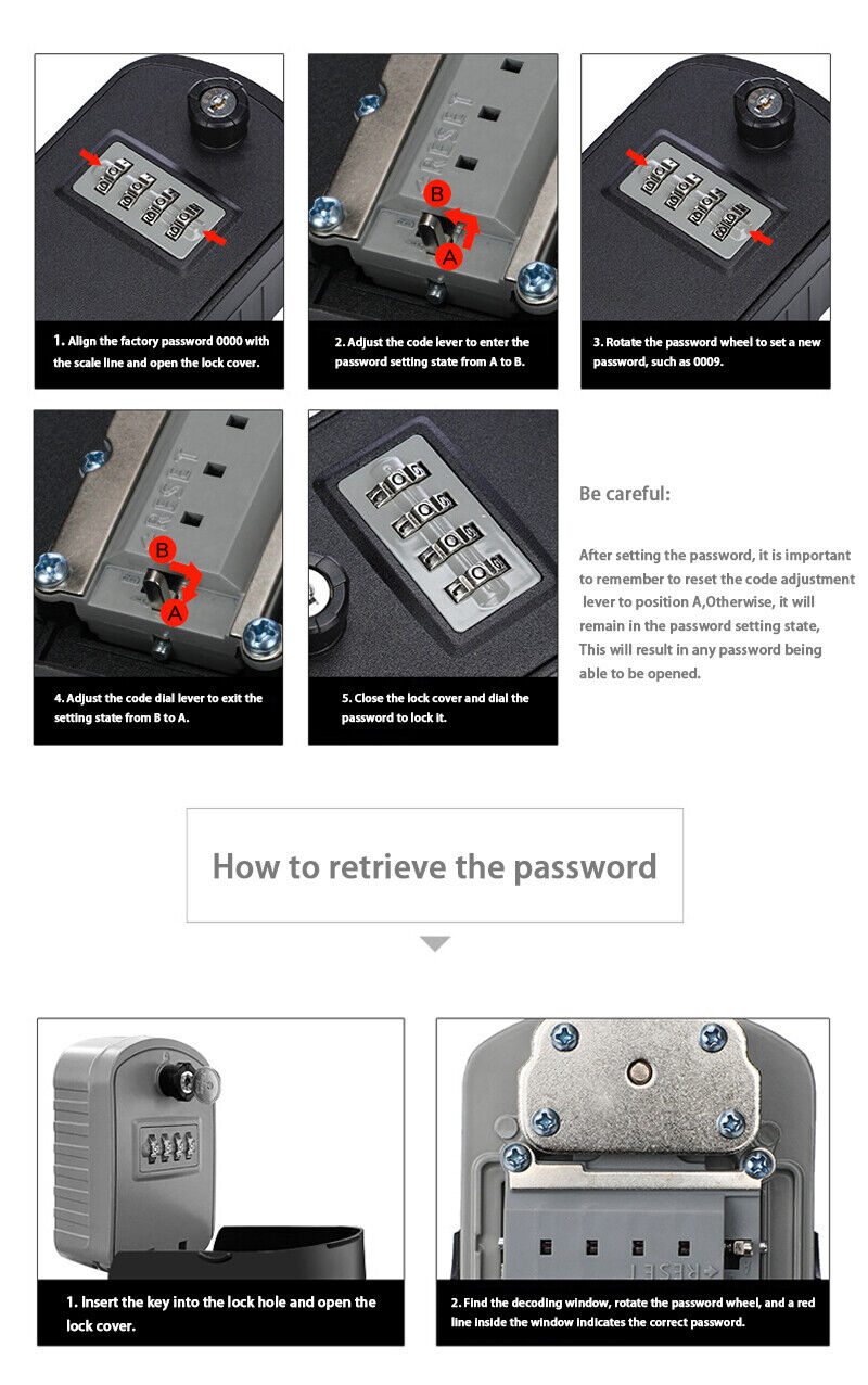 Mechanical Outdoor Waterproof Password Key Box,Key,Password Lock,key safe box