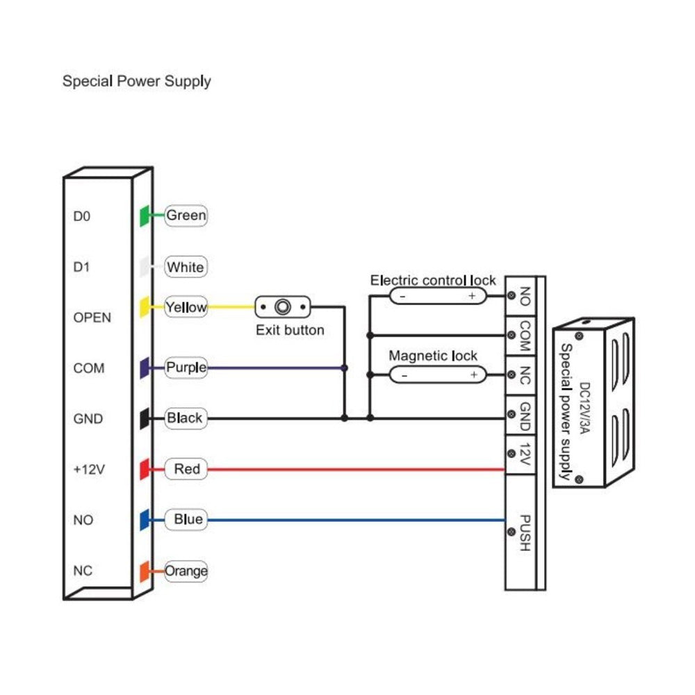 WiFi Tuya App Metal Keypad 125KHz EM/ID Standalone Access Controller