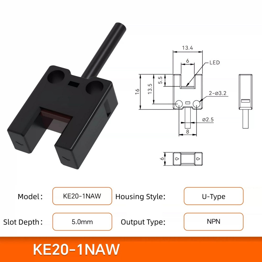 5-24VDC Miniature U-slot Photoelectric Sensor/Sliding Table Limit Induction Switch