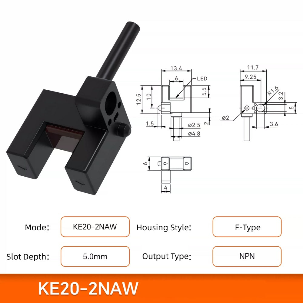 5-24VDC Miniature U-slot Photoelectric Sensor/Sliding Table Limit Induction Switch