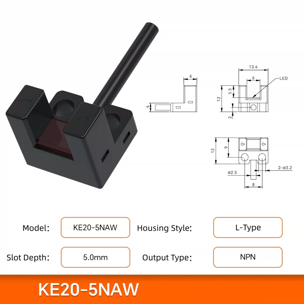 5-24VDC Miniature U-slot Photoelectric Sensor/Sliding Table Limit Induction Switch