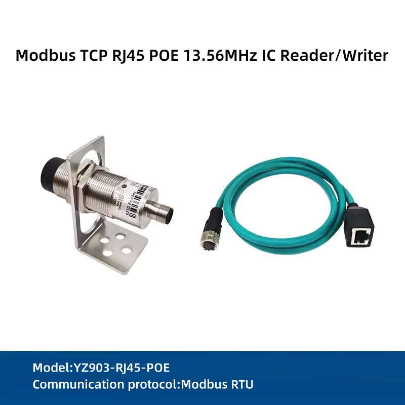 Industrial HF 13.56MHz RFID reader and writer/ Modbus workstation reader/POE carrier body reader